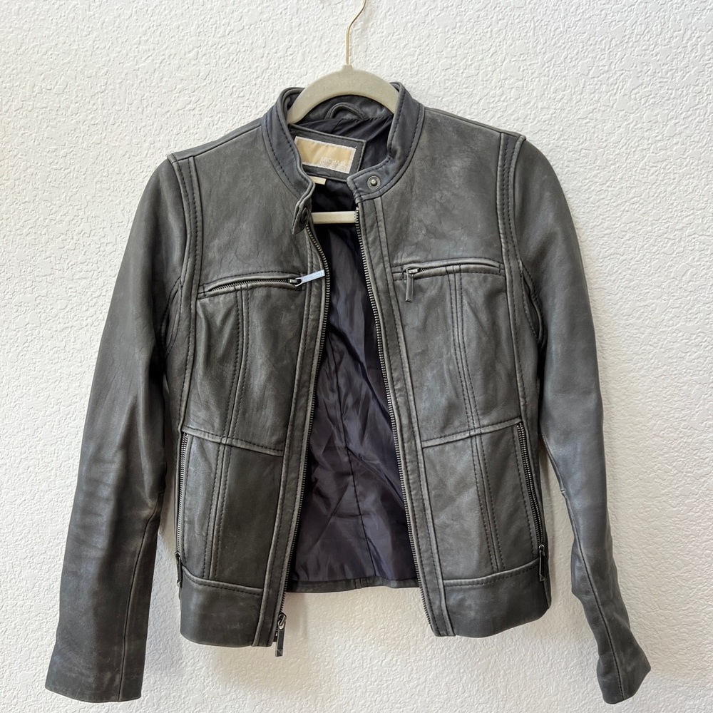 Gray Leather Jacket - image 1